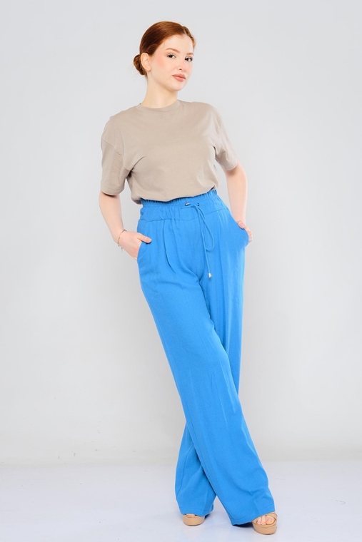 Fimore С завышенной талией повседневная одежда Оптом женские брюки синий Бежевый фуксия серовато бежевый Хаки
