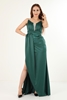 Ghaya Night Wear Evening Dresses Black White Green Green