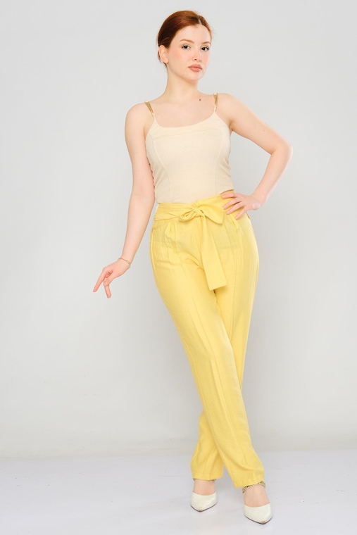 Selen повседневная одежда Оптом женские брюки желтый порошок Цветок граната Светло-синий