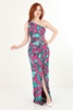 Dans Night Wear Evening Dresses Orange Fuchsia Sax Emerald ضارب الى الحمرة