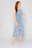 Explosion Maxi Casual Dresses Brown Blue