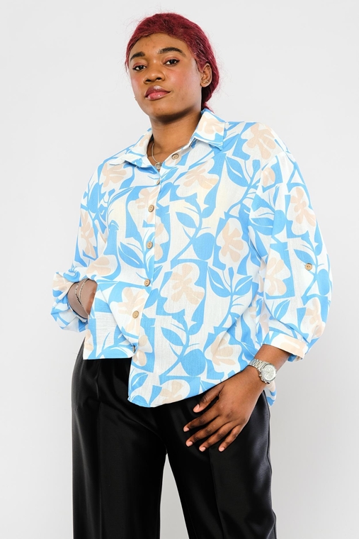 Fimore повседневная одежда блузки больших размеров синий фуксия Хаки