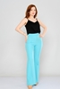 Two'e High Waist Casual Trousers Lilac Peach Turquoise