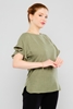 Green Country Short Sleeve Casual Blouses Black Beige Khaki indigo Хаки