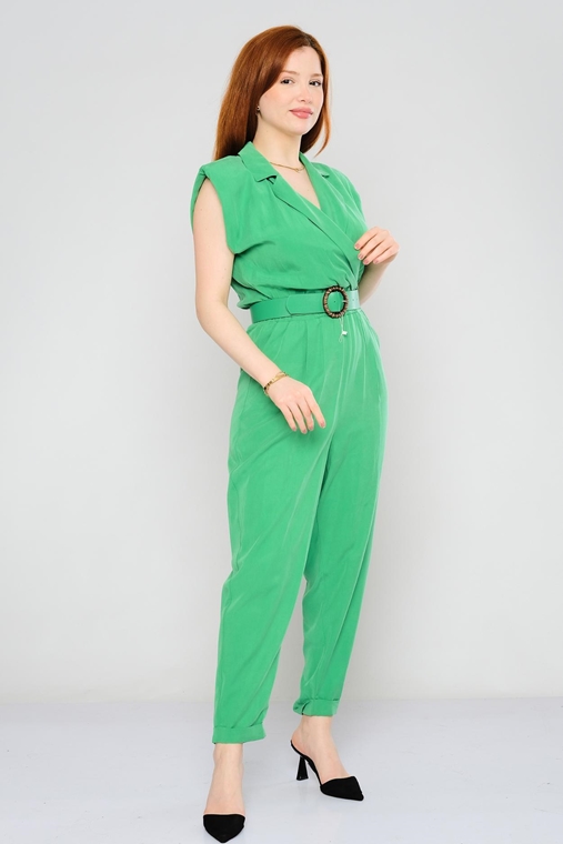 Joymiss ملابس غير رسمية جمب سوت أخضر ضارب الى الحمرة اللون النيلي زهرة الرمان