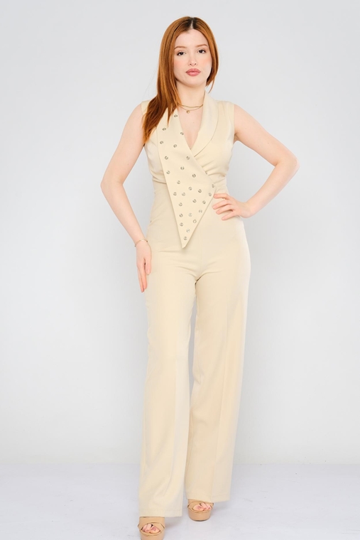 Rissing Star Casual Jumpsuits Black Blue Beige