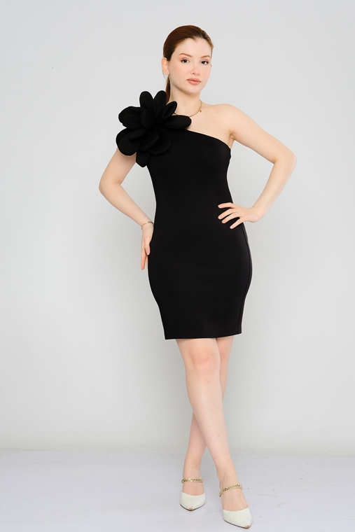 Favori Mini Casual Dresses Black Ecru