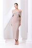 Odrella Casual Evening Dresses Fuchsia Caramel Peanut Stone