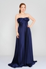 Alinçe Night Wear Evening Dresses Black Blue Navy Fuchsia Emerald Navy