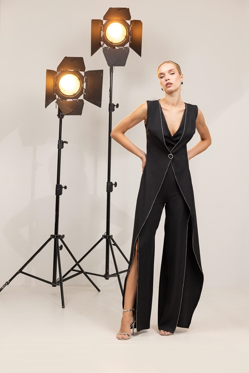 Elit Bella Night Wear Jumpsuits Black