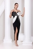 Elit Bella Night Wear Evening Dresses Fuchsia Mink Petroleum Black-Caramel الكراميل - أسود