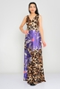 Explosion Maxi Casual Dresses Yellow Fuchsia Purple Purple