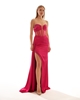 Hot Contact Night Wear Evening Dresses Navy Fuchsia Fuchsia