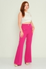 Fimore High Waist Casual Trousers Black White Green Fuchsia indigo Tan фуксия