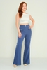 Fimore High Waist Casual Trousers Black White Green Fuchsia indigo Tan indigo