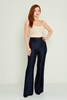 Fimore High Waist Casual Trousers Black White Blue Green Navy Mink Mustard Navy