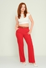 Fimore High Waist Casual Trousers Black White Beige Navy indigo Plum Mustard Peanut Benetton красный