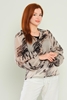 Detective Casual Blouses Black Beige اللون البيج