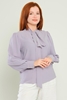 Mees Casual Blouses Black Red Grey Lilac Cream اللون الرمادي