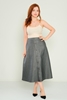 Fimore Casual Skirts Black Grey Mink серый