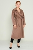 Dolce Bella Knee Lenght Casual Woman Coats Black Camel Mink Stone Vizon