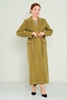 Dolce Bella Knee Lenght Casual Woman Coats Black Grey Camel Stone Khaki Light Brown Light Blue Light Navy-Blue الكاكي لايت