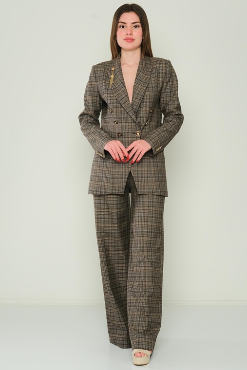 Mac Park Casual Suits Brown Navy