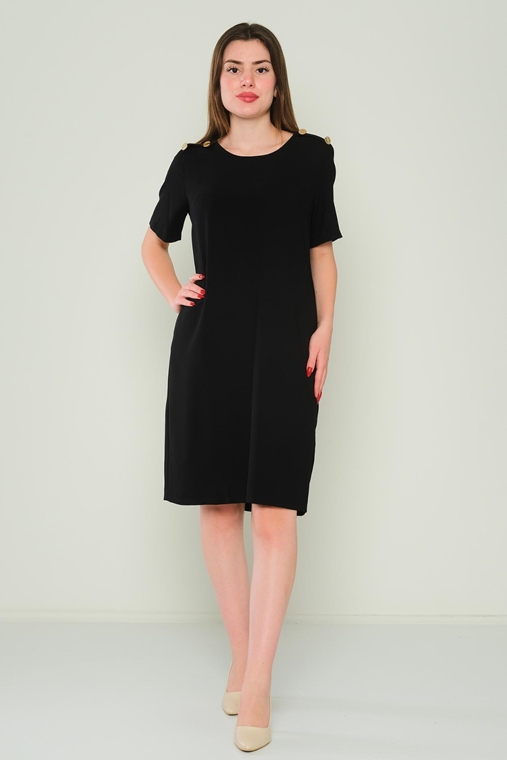 Zanzi Knee Lenght Casual Dresses Black Brown Bordeux