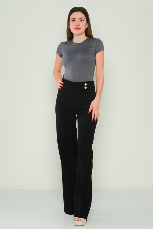 Explosion High Waist Casual Trousers Black Red Khaki Lavender