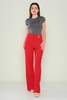 Explosion High Waist Casual Trousers Black Red Khaki Lavender Red