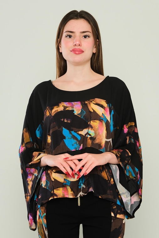 Mianotte Long Sleeve Casual Blouses Black