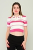 Yes Play Casual Jumpers Black-Ecru Green-Ecru Fuchsia-Ecru Grey-Ecru Pink-Ecru фуксия - серовато бежевый