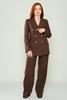 Green Country Casual Suits Black Brown Mink Brown