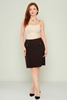 Selen Casual Skirts Black Red Brown Navy ECOSE Kahverengi