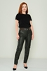 Mosento High Waist Casual Trousers Black Green Brown зеленый