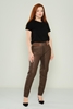 Mosento High Waist Casual Trousers Black Green Brown بنى