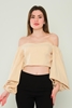 Excuse Casual Blouses Black Beige Ecru Macenta Бежевый