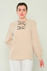 Green Country Long Sleeve Casual Blouses Black Beige Ecru indigo اللون البيج