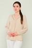 Green Country Long Sleeve Casual Blouses Black Beige Ecru اللون البيج