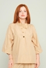 Mianotte Long Sleeve Casual Blouses Black Beige Anthracite Beige