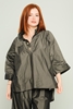 Mianotte Long Sleeve Casual Blouses Black Beige Anthracite فحم الإنتراسيت