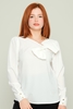 Excuse Casual Blouses Black Beige Ecru серовато бежевый