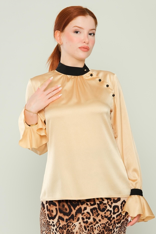 Dimare Casual Blouses Gold