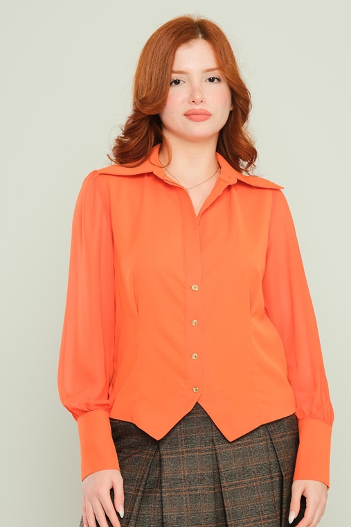 Dimare Casual Blouses Orange