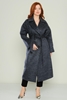 Dolce Bella Long Casual Woman Coats Black Brown Navy Ecru темно синий