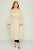 Dolce Bella Long Casual Woman Coats Black Brown Navy Ecru Ecru