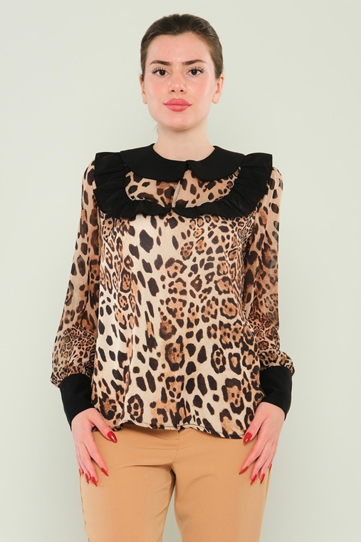 Dimare Casual Blouses Leopard