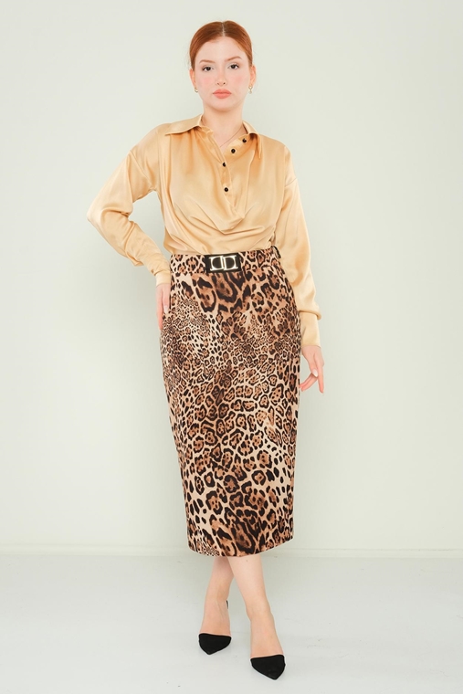 Dimare Casual Skirts Leopard