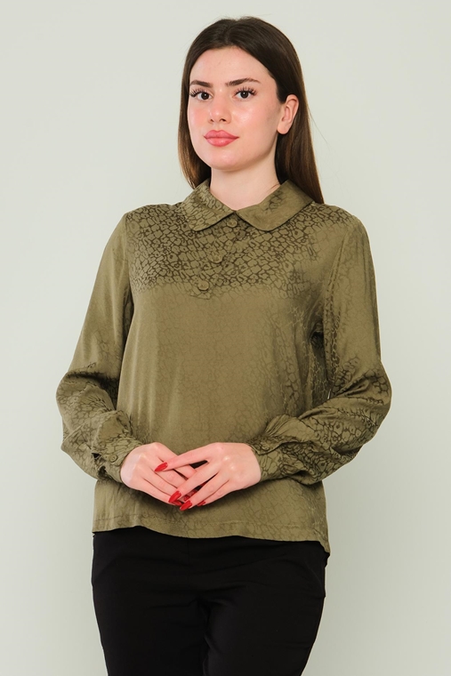 Mees Casual Blouses Green Yellow Tan