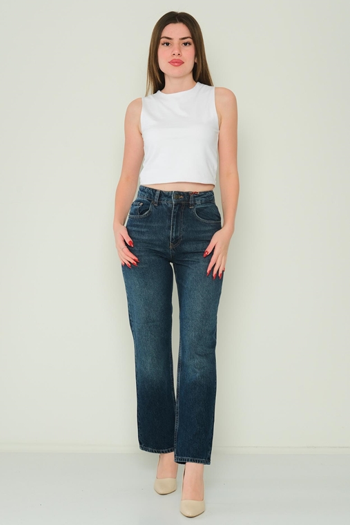 Rox Rite High Waist Casual Trousers Blue